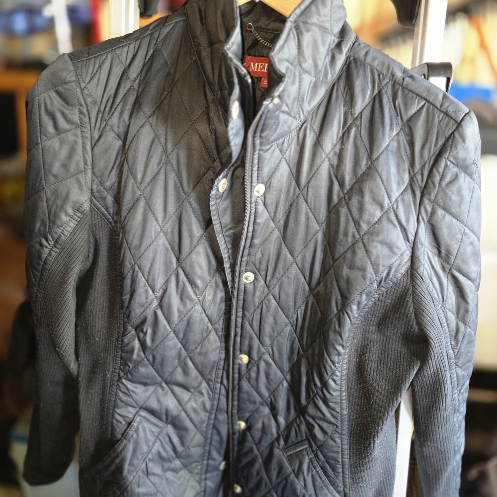 Merona Womens Quilted Black Jacket